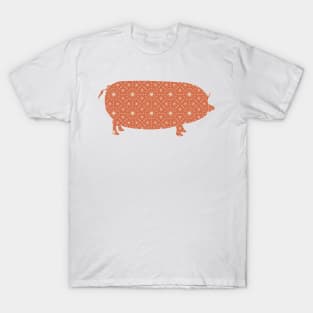 Pig Silhouette with Pattern T-Shirt